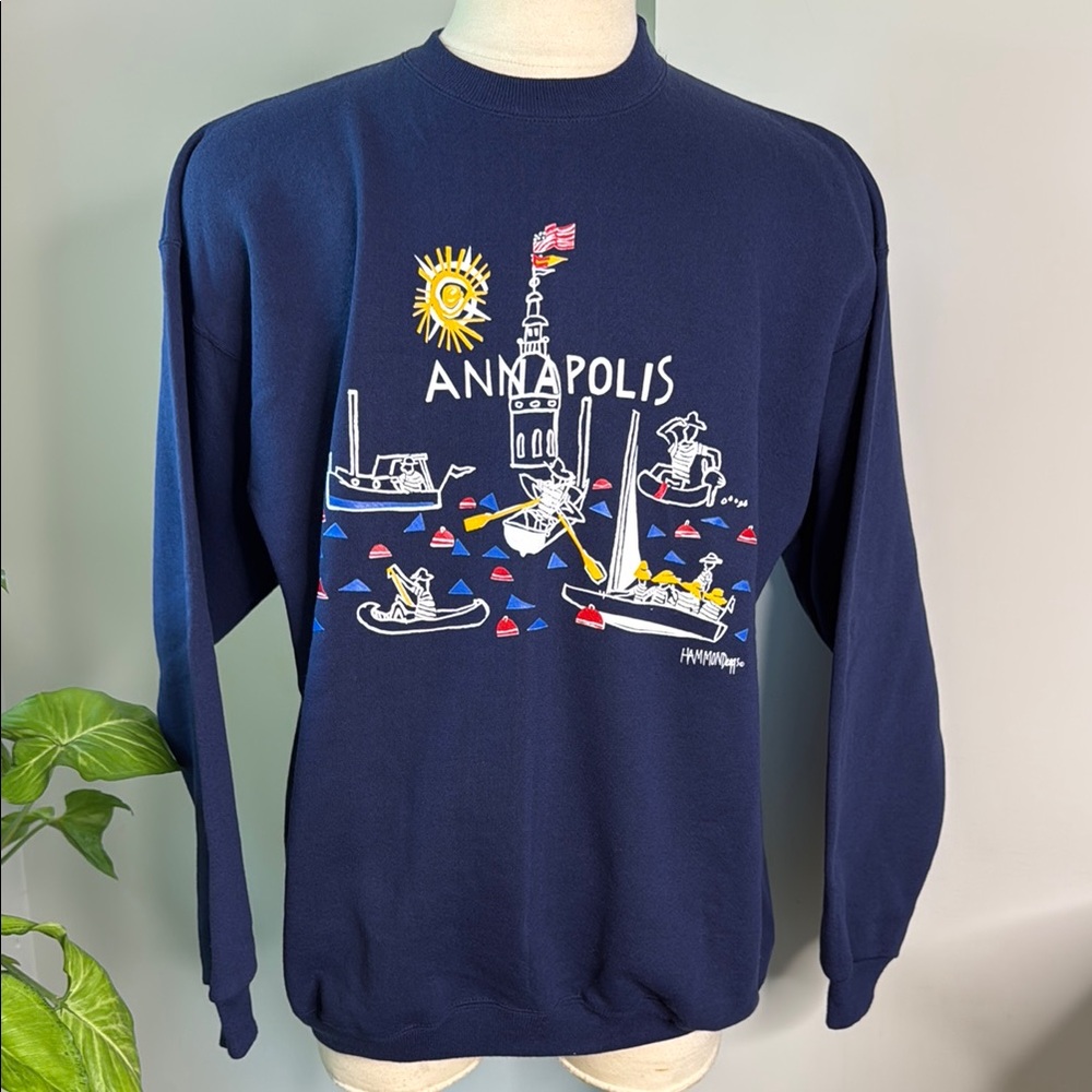 Vintage Hammond Eggs Annapolis Boats Sweatshirt XL